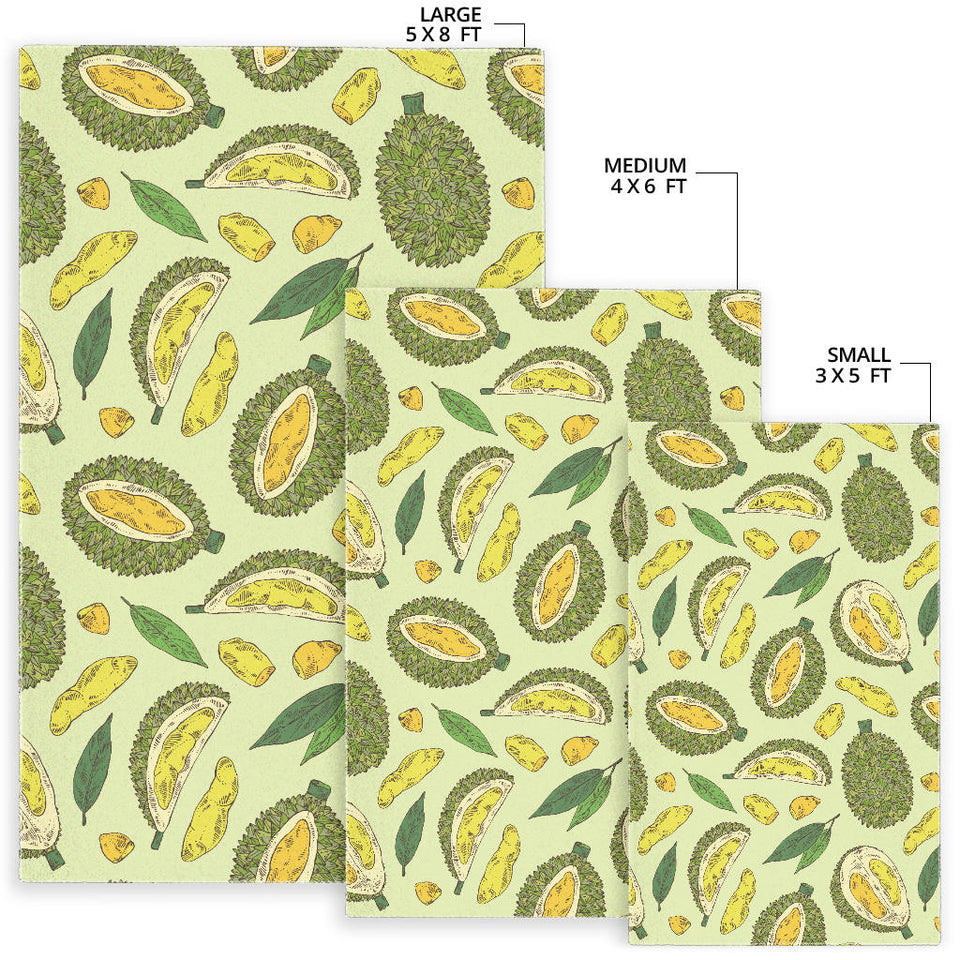 Durian Leaves Pattern Background Area Rug