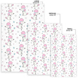 Cute Poodle Dog Star Pattern Area Rug