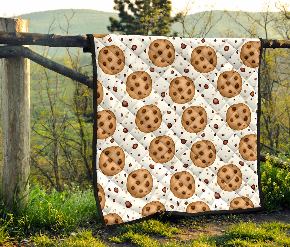 Chocolate Chip Cookie Pattern Premium Quilt