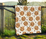 Chocolate Chip Cookie Pattern Premium Quilt