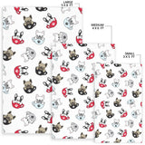 French Bulldog Cup Paw Pattern Area Rug