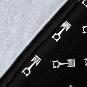 Engine Piston Black Theme Pattern Print Design 03 Premium Blanket