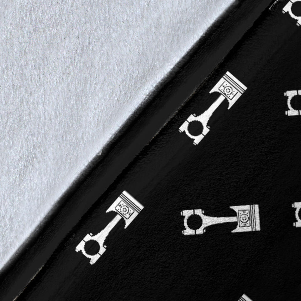 Engine Piston Black Theme Pattern Print Design 03 Premium Blanket