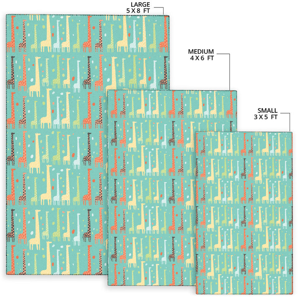 Giraffe Pattern Print Design 01 Area Rug