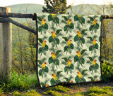 Beautiful Parrot Palm Leaves Pattern Premium Quilt