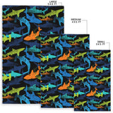 Colorful Shark Area Rug