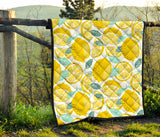 Lemon Design Pattern Premium Quilt
