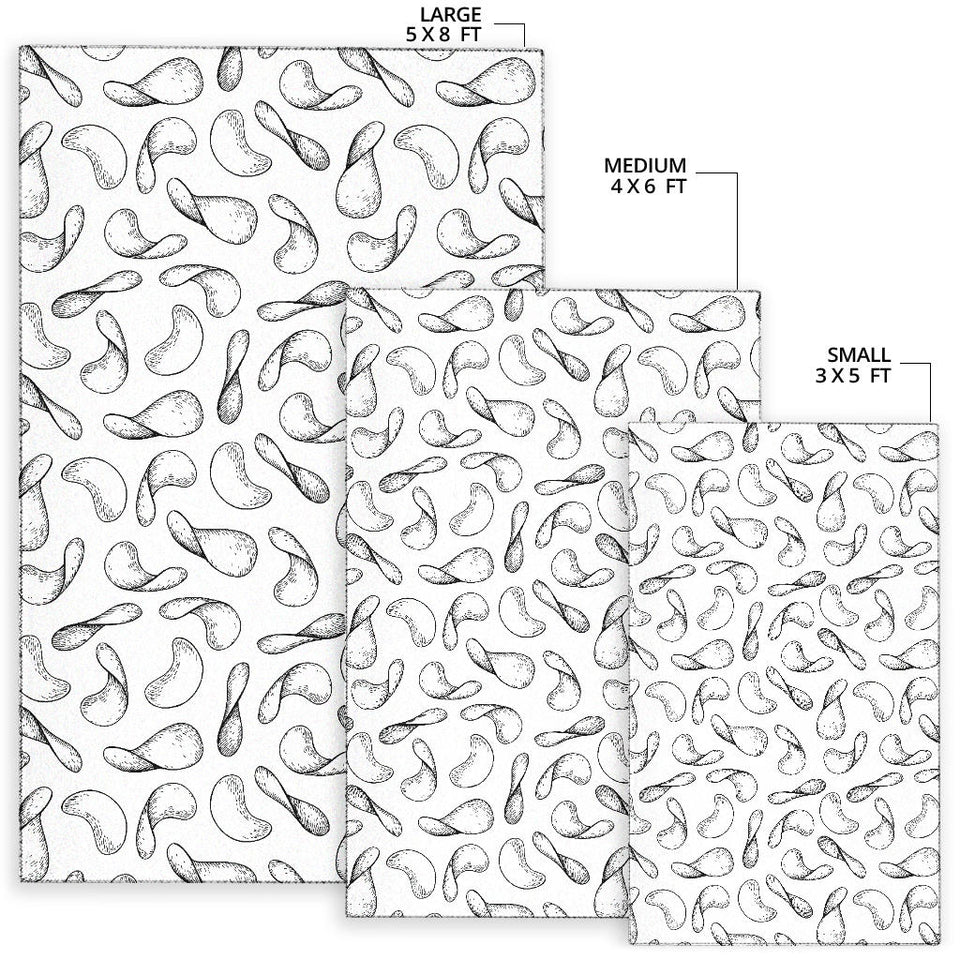 Potato Chips Pattern Print Design 04 Area Rug