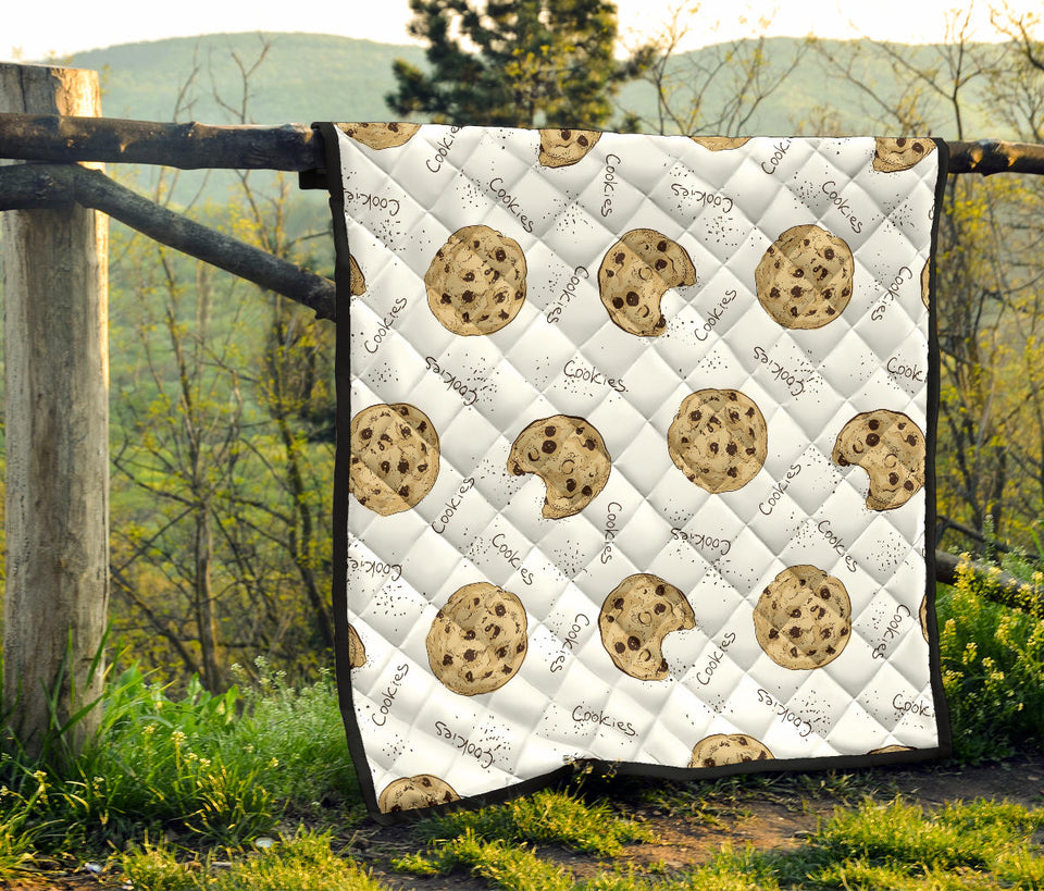 Sketch Style Cookie Pattern Premium Quilt