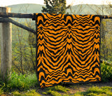 Bengal Tigers Skin Print Pattern Premium Quilt