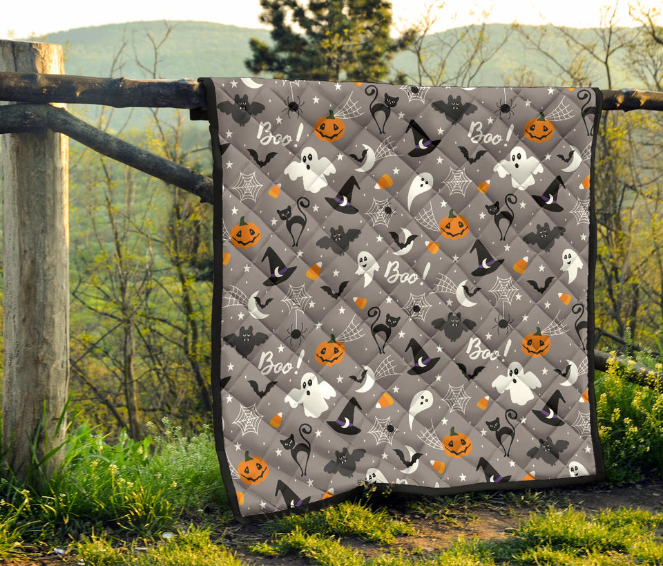 Halloween Design Pattern Premium Quilt
