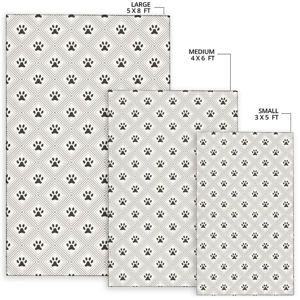 Dog Paws Pattern Print Design 03 Area Rug