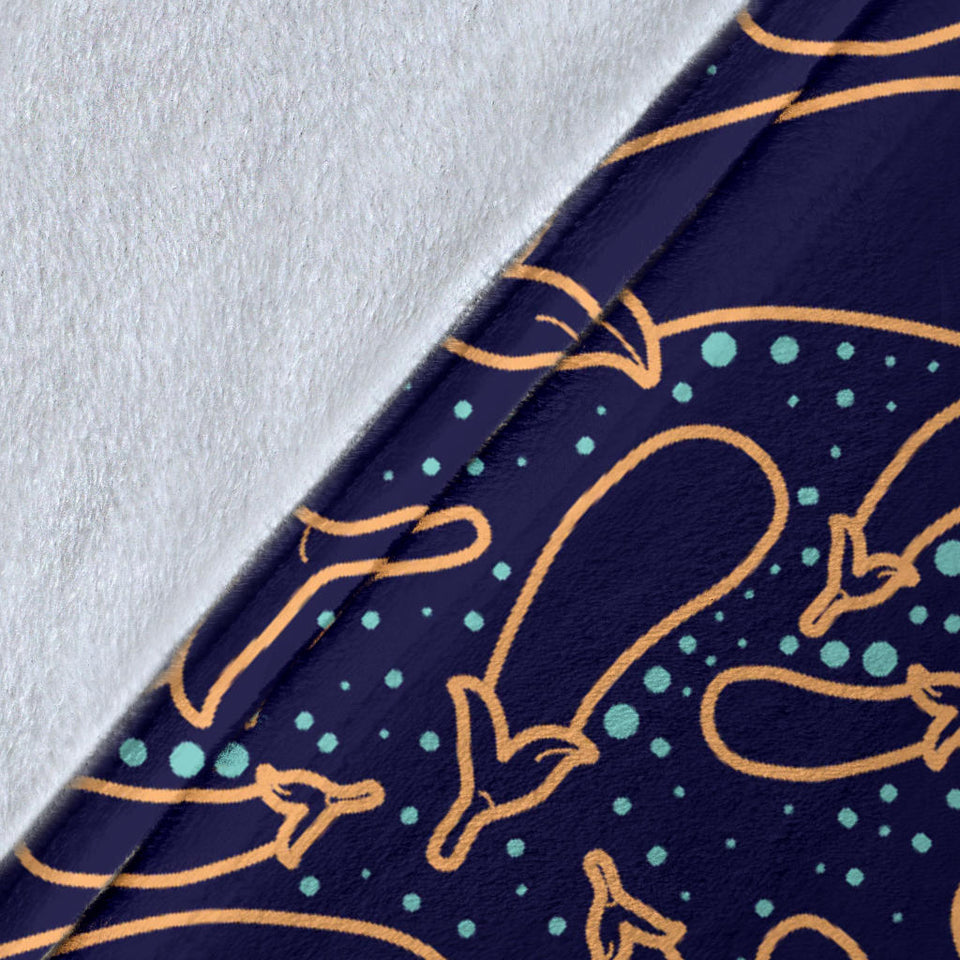 Eggplant Pattern Print Design 04 Premium Blanket