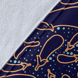 Eggplant Pattern Print Design 04 Premium Blanket