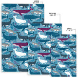 Whale Design Pattern Area Rug