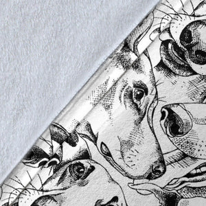 Greyhound Pattern Print Design 01 Premium Blanket
