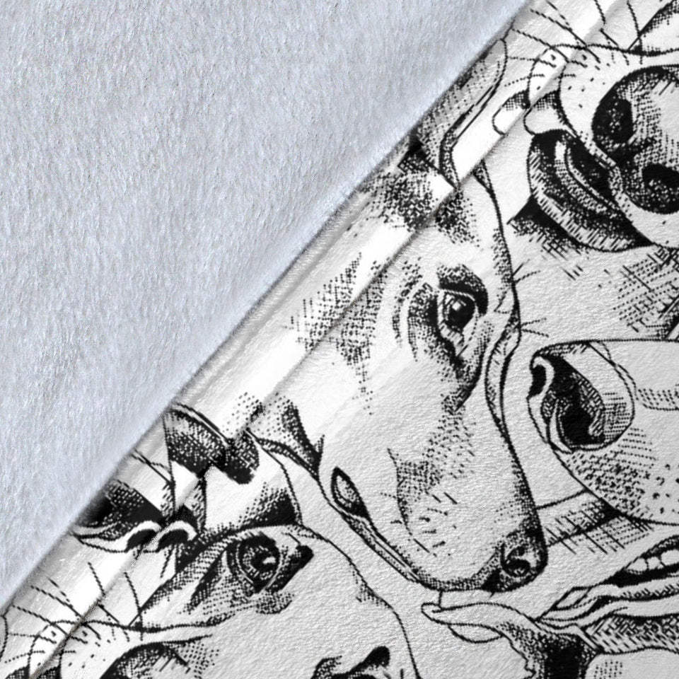 Greyhound Pattern Print Design 01 Premium Blanket