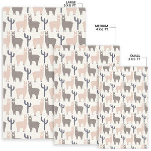 Llama Alpaca Pattern Area Rug