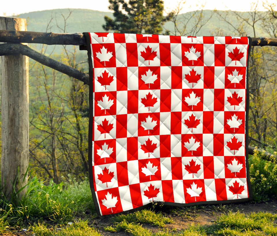 Canada Pattern Print Design 05 Premium Quilt