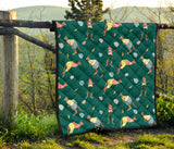 Kangaroo Leaves Pattern Premium Quilt