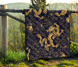 Gold Dragon Pattern Premium Quilt