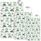 Chameleon Lizard Succulent Plant Pattern Area Rug