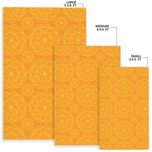 Orange Traditional Indian Element Pattern Area Rug
