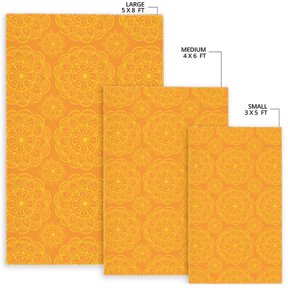 Orange Traditional Indian Element Pattern Area Rug