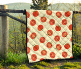 Tomato Dot Background Premium Quilt