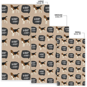 Beagle Pattern Area Rug