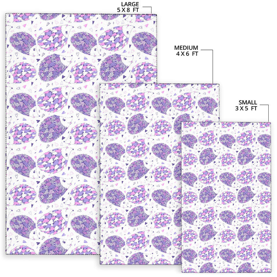 Hedgehog Pattern Print Design 05 Area Rug