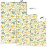 Hippopotamus Pattern Print Design 04 Area Rug
