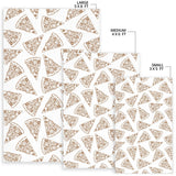 Hand Drawn Pizza Pattern Area Rug