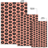 Lips Pattern Print Design 02 Area Rug