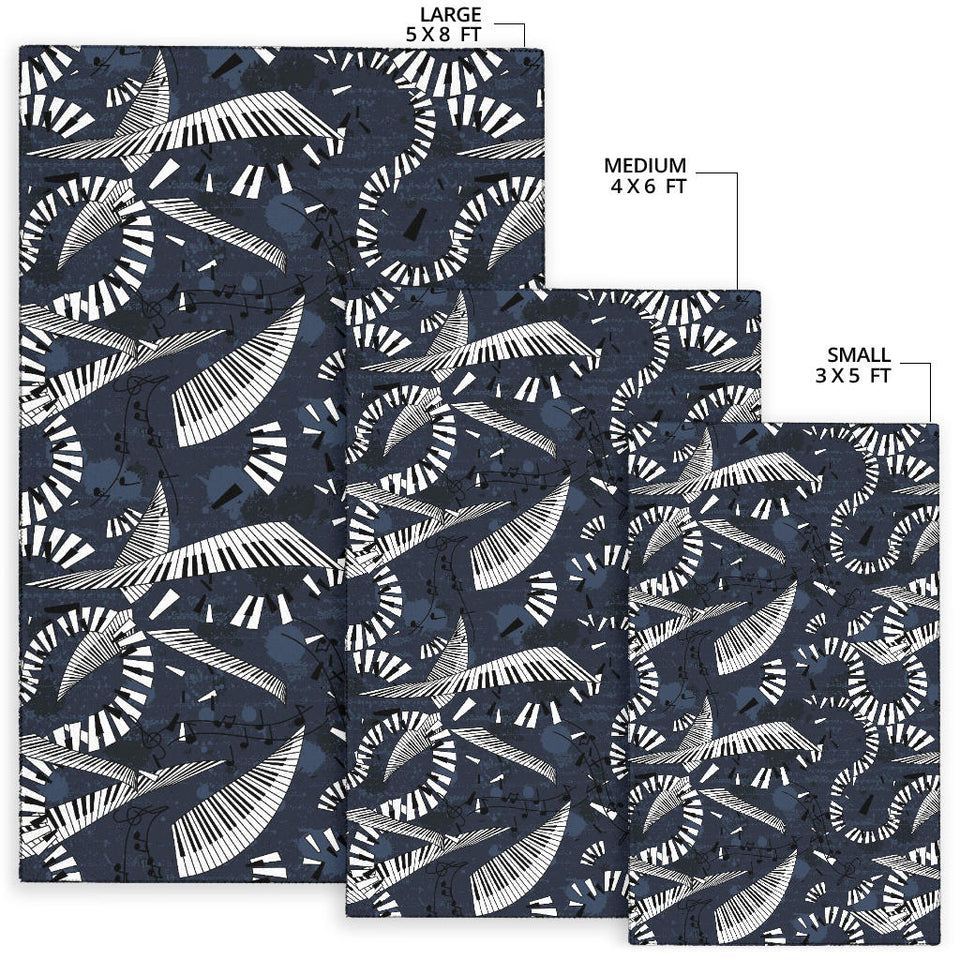 Piano Pattern Print Design 02 Area Rug