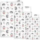 Hedgehog Pattern Print Design 02 Area Rug