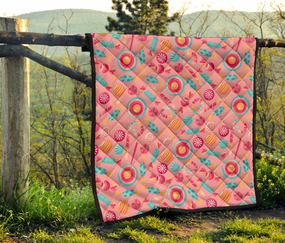 Colorful Candy Pattern Premium Quilt