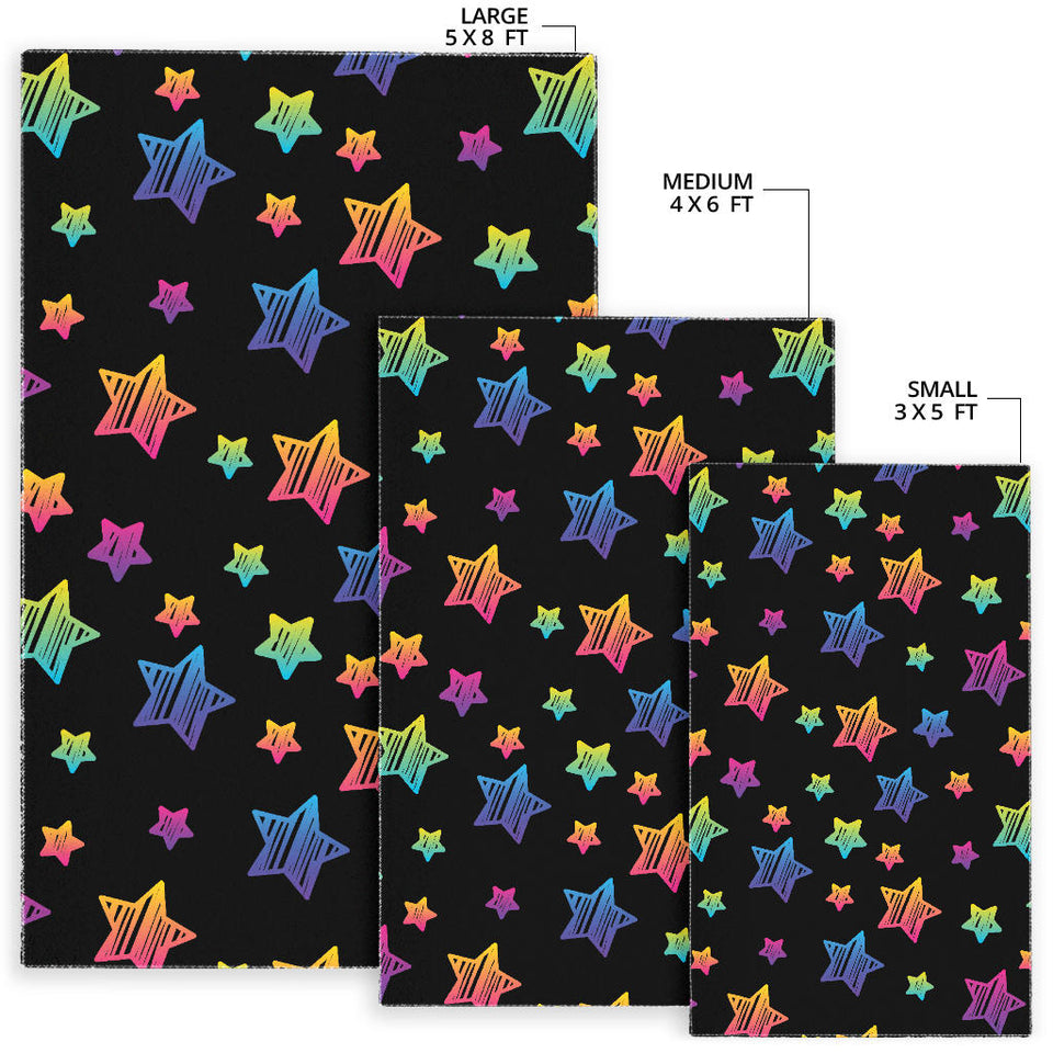 Colorful Star Pattern Area Rug