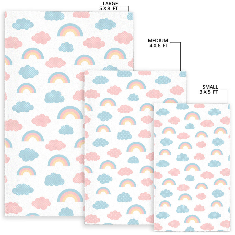 Cute Rainbow Clound Pattern Area Rug