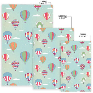 Hot Air Balloon Design Pattern Area Rug