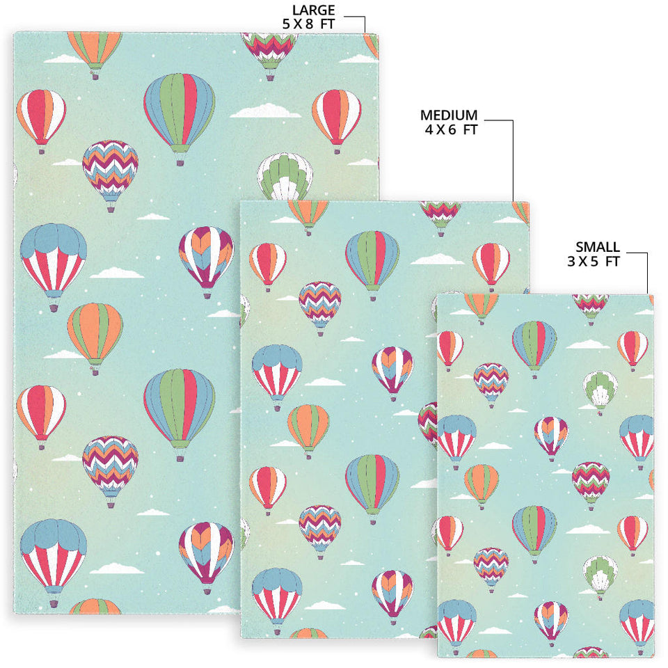 Hot Air Balloon Design Pattern Area Rug