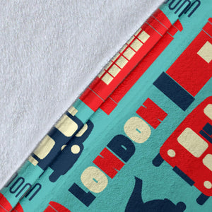 British Pattern Print Design 04 Premium Blanket