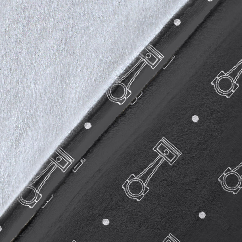 Engine Piston Black Background Pattern Print Design 02 Premium Blanket