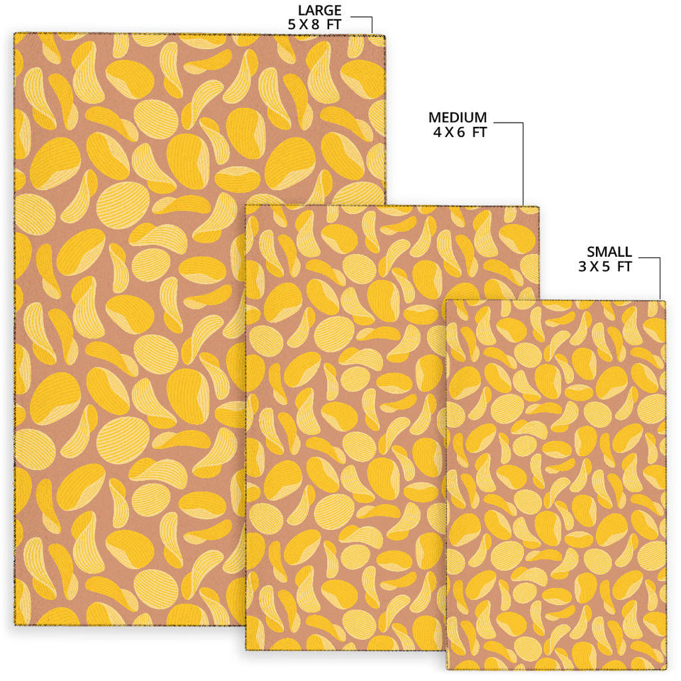 Potato Chips Pattern Print Design 01 Area Rug