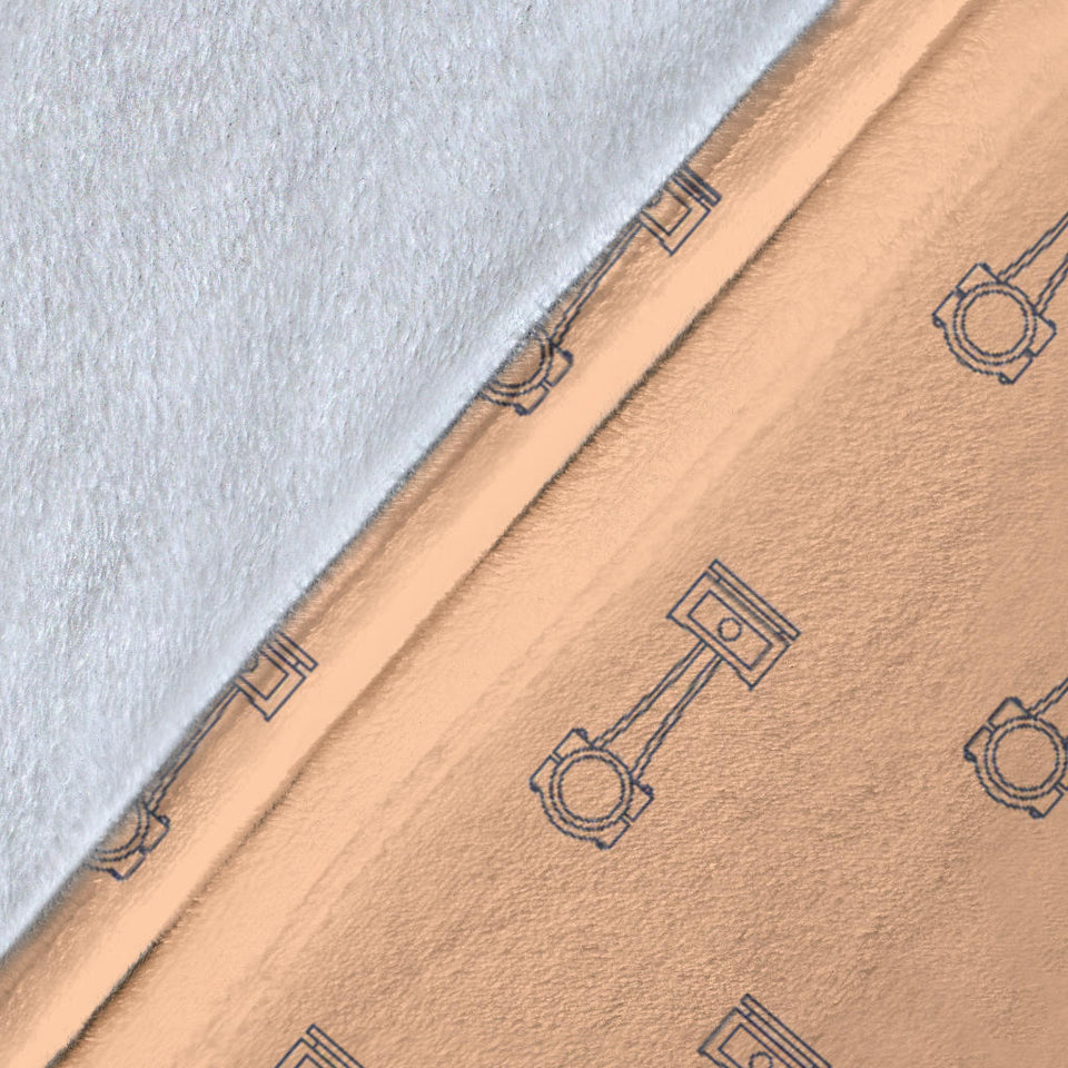 Engine Piston Cream Background Pattern Print Design 04 Premium Blanket
