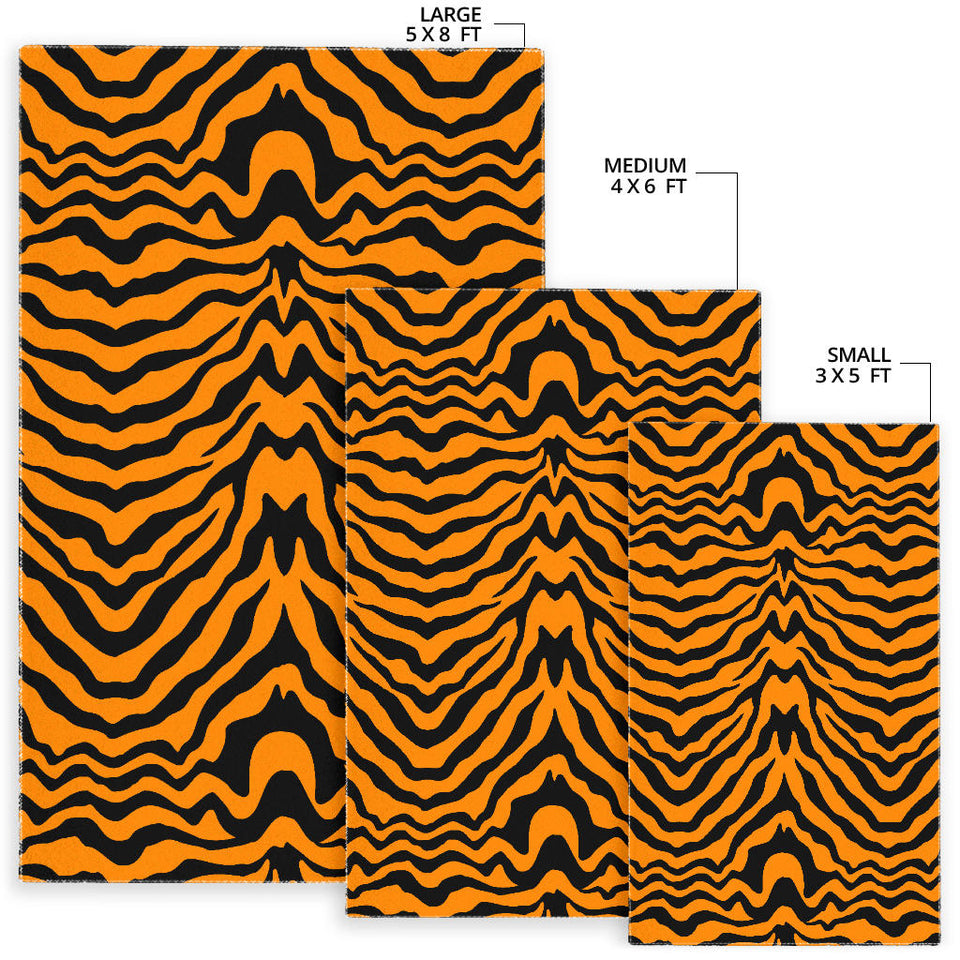 Bengal Tigers Skin Print Pattern Area Rug