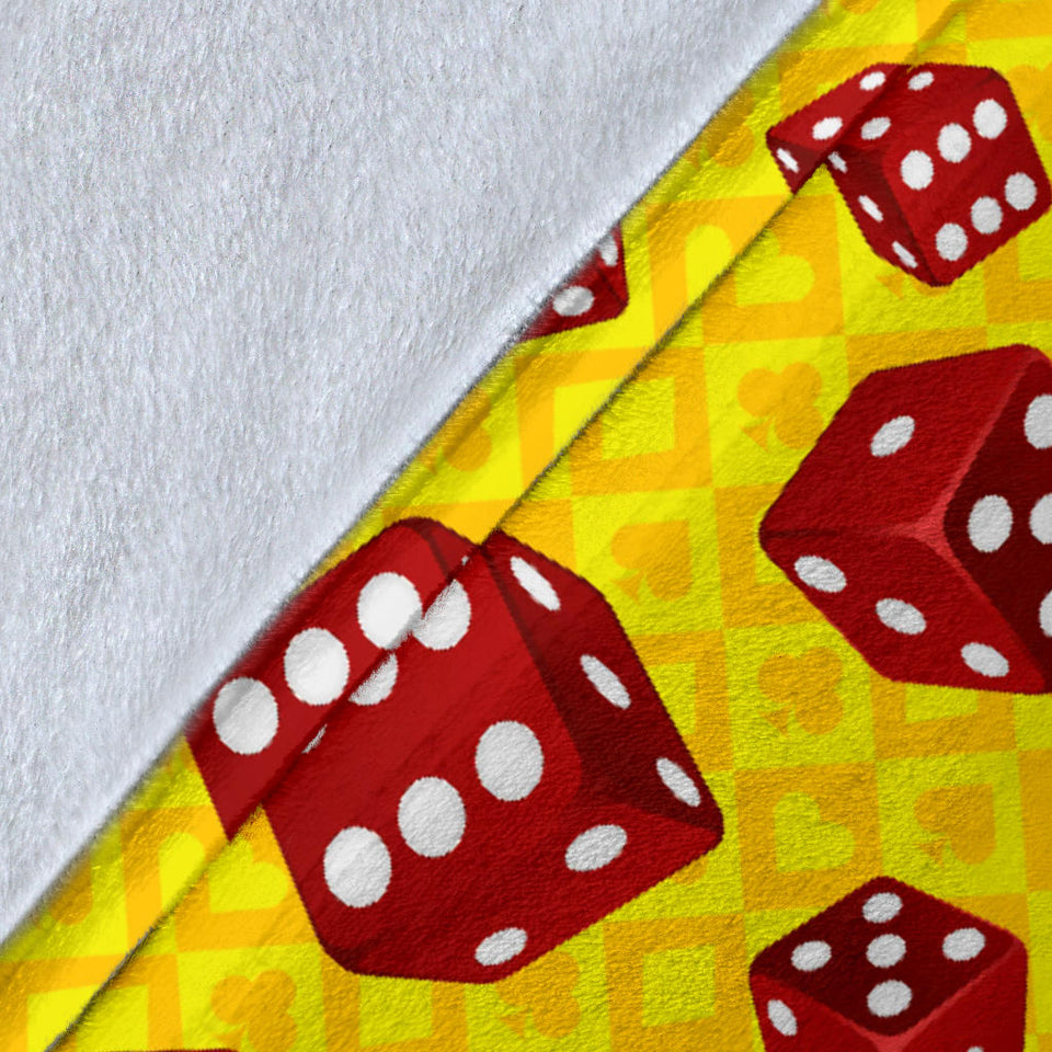 Dice Pattern Print Design 04 Premium Blanket