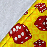 Dice Pattern Print Design 04 Premium Blanket