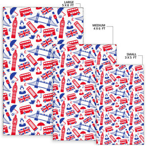 British Pattern Print Design 01 Area Rug