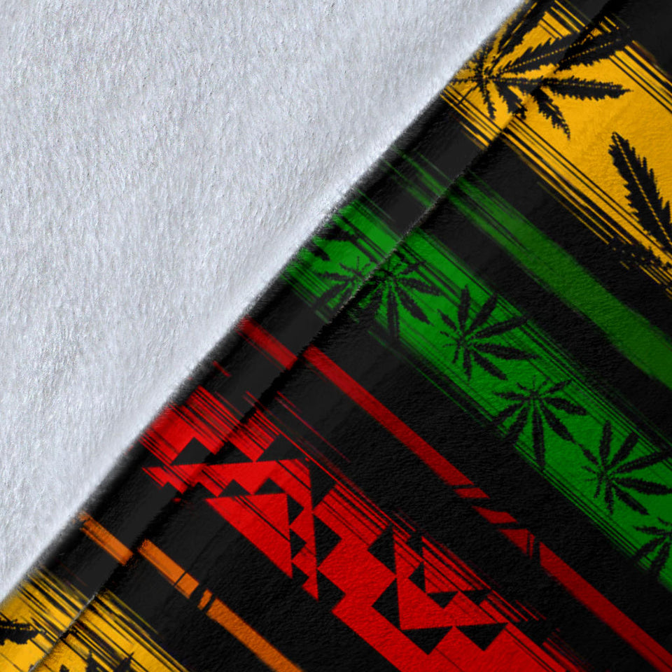 Canabis Marijuana Weed Pattern Print Design 04 Premium Blanket
